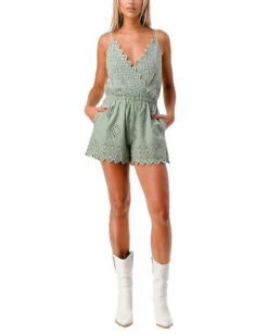 Ladies Western Cowboy Shop 16 Women's Eyelet Woven Romper
