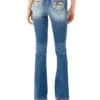 Women's Oh My Steer Mid-Rise Bootcut Jeans -Ladies Western Cowboy Shop MMJ 0031 M3857B C