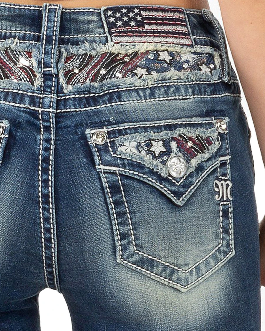 Women's Lifted Star Spangled Mid-Rise Bootcut Jeans 5 Women's Lifted Star Spangled Mid-Rise Bootcut Jeans - Image 3