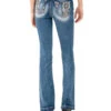 Women's Floral Dreamcatcher Mid-Rise Bootcut Jeans