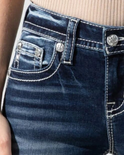 Women's Angel Wing Bootcut Jeans -Ladies Western Cowboy Shop MMJ202211 0004 M3080B32