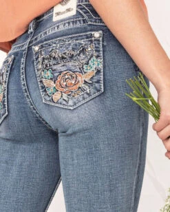 Women's Floral Journey Bootcut Jeans -Ladies Western Cowboy Shop MMJ 0000 M3718B
