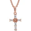 Montana Silversmiths Women's Rose Gold Brilliant Cross Necklace 2 Montana Silversmiths Women's Rose Gold Brilliant Cross Necklace -Ladies Western Cowboy Shop NC3239RG 0000 Layer2