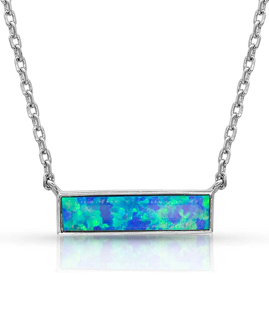 Montana Silversmiths Women's Opal Bar Necklace 3 Montana Silversmiths Women's Opal Bar Necklace