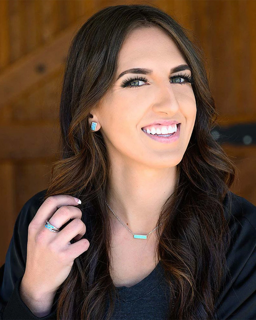 Montana Silversmiths Women's Opal Bar Necklace 4 Montana Silversmiths Women's Opal Bar Necklace - Image 2