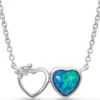 Montana Silversmiths Women's Mirrored Heart Necklace 1 Montana Silversmiths Women's Mirrored Heart Necklace -Ladies Western Cowboy Shop NC4571 0000 Layer1