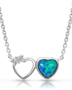 Montana Silversmiths Women's Mirrored Heart Necklace