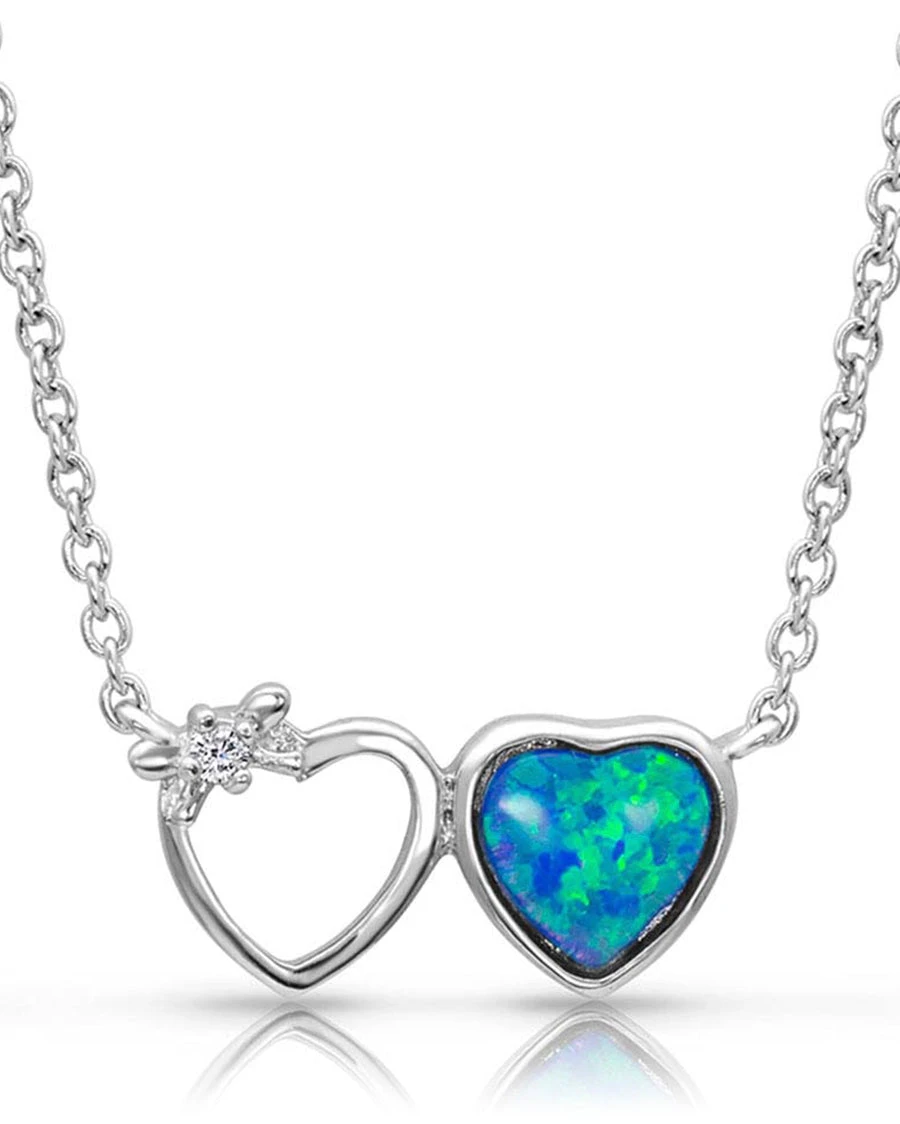Montana Silversmiths Women's Mirrored Heart Necklace 3 Montana Silversmiths Women's Mirrored Heart Necklace