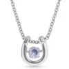 Montana Silversmiths Women's June Dancing Birthstone Horseshoe Necklace -Ladies Western Cowboy Shop NC4742 JUN 0000 Layer1