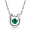 Montana Silversmiths Women's May Dancing Birthstone Horseshoe Necklace -Ladies Western Cowboy Shop NC4742 MAY 0000 Layer1