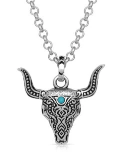 Montana Silversmiths Women's Steer Head Necklace