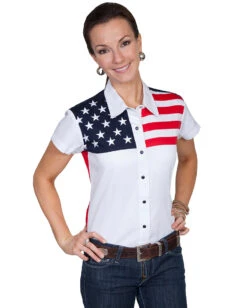 Scully Women's Patriot Block Shirt