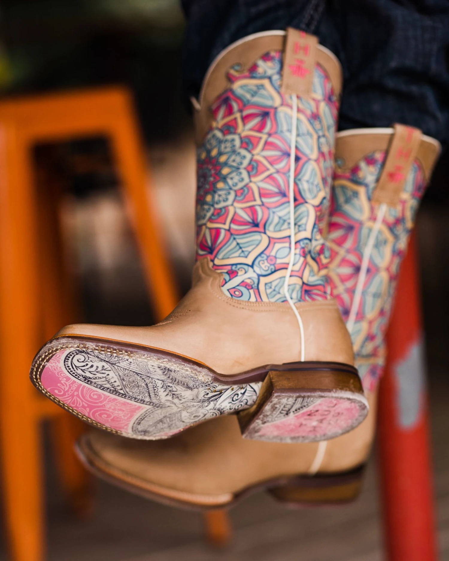 Women's Inner Peace Mandala Sole Western Boots 4 Women's Inner Peace Mandala Sole Western Boots - Image 2