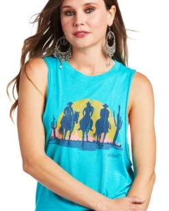 Ariat Women's Wandering Tank -Ladies Western Cowboy Shop Template 0080 S22 WMS WEST 10039822 detail01