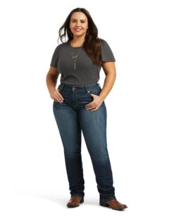 Ariat Women's R.E.A.L. Perfect Rise Analise Stackable Straight Leg Jeans 18 Ariat Women's R.E.A.L. Perfect Rise Analise Stackable Straight Leg Jeans -Ladies Western Cowboy Shop Template 0087 S22 WMS WEST 10039603 full plus