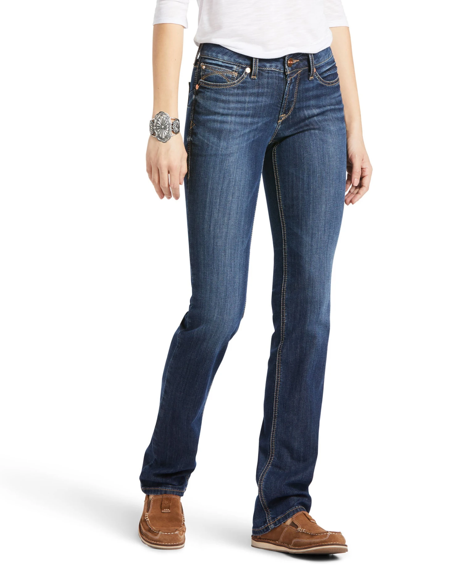 Ariat Women's R.E.A.L. Perfect Rise Analise Stackable Straight Leg Jeans 3 Ariat Women's R.E.A.L. Perfect Rise Analise Stackable Straight Leg Jeans
