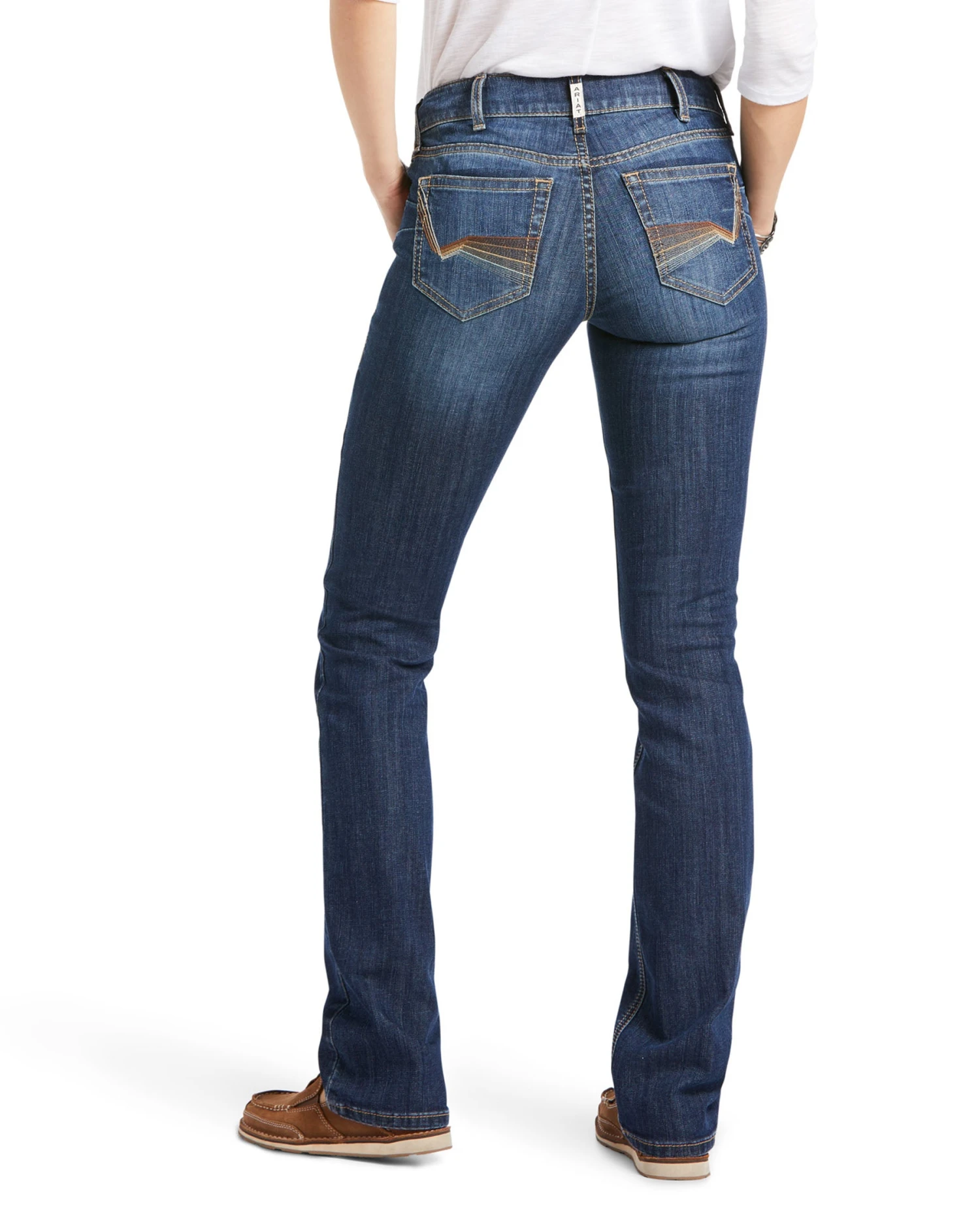 Ariat Women's R.E.A.L. Perfect Rise Analise Stackable Straight Leg Jeans 4 Ariat Women's R.E.A.L. Perfect Rise Analise Stackable Straight Leg Jeans - Image 2