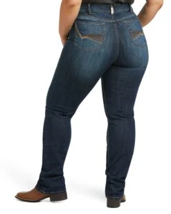 Ariat Women's R.E.A.L. Perfect Rise Analise Stackable Straight Leg Jeans 14 Ariat Women's R.E.A.L. Perfect Rise Analise Stackable Straight Leg Jeans -Ladies Western Cowboy Shop Template 0094 S22 WMS WEST 10039603 back plus