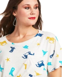 Ariat Women's Mojave Tee -Ladies Western Cowboy Shop Template 0116 S22 WMS WEST 10039194 detail01