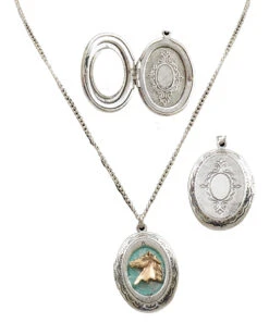 Women's Silver Locket Necklace
