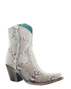 Corral Women's Natural Python Ankle Boots