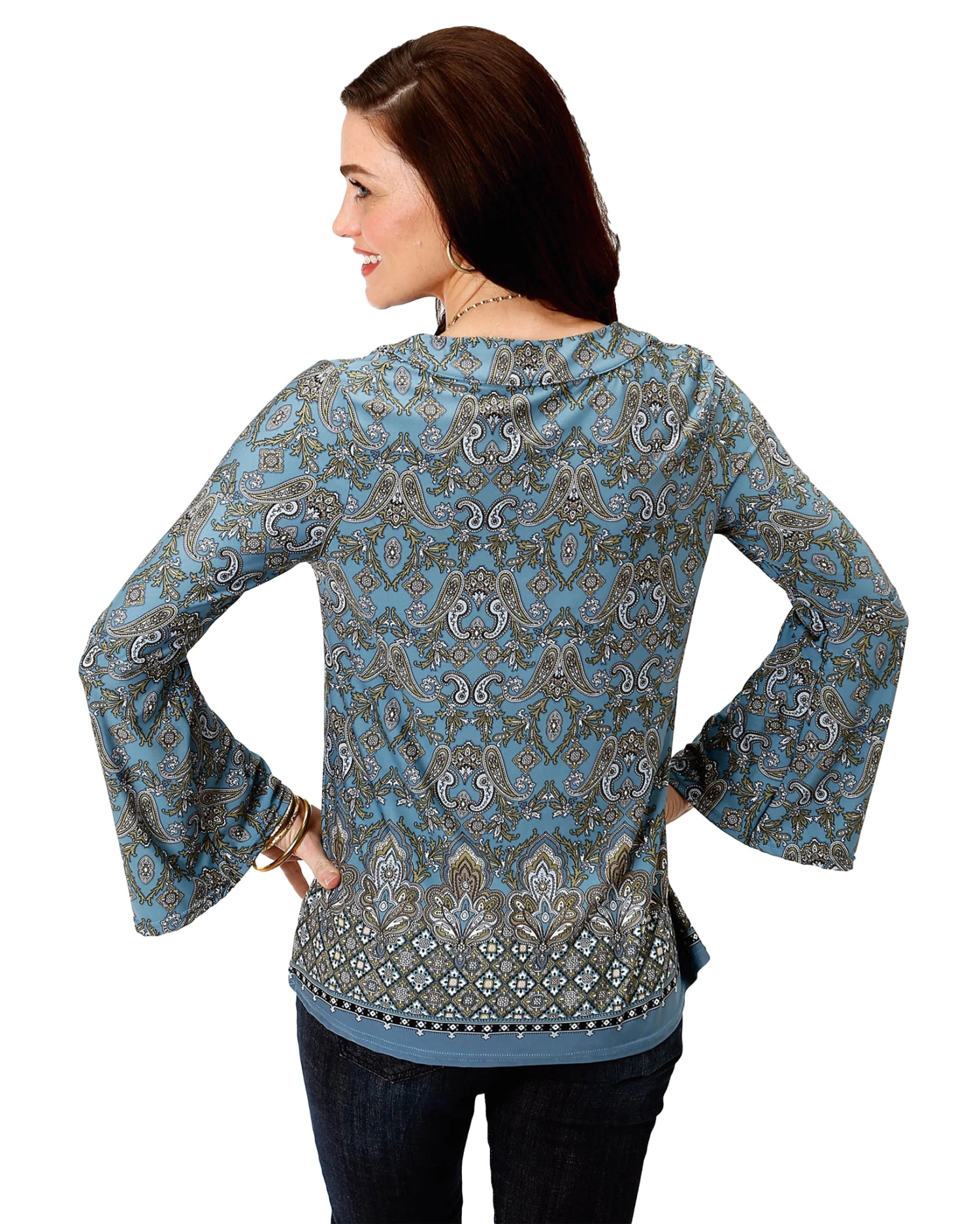 ROPER Women's Paisley Print Blouse 4 ROPER Women's Paisley Print Blouse - Image 2