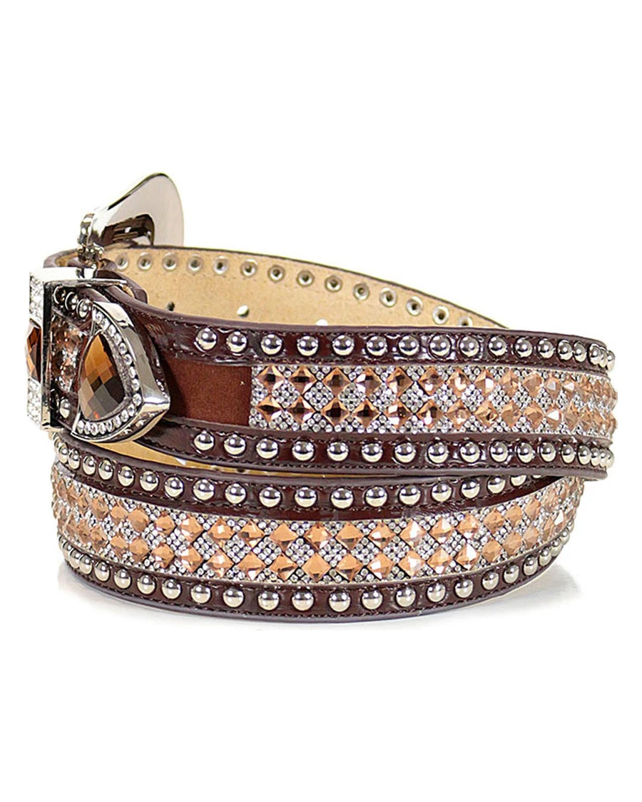 Women’s Gator Print Crystal Western Belt 4 Women’s Gator Print Crystal Western Belt - Image 2