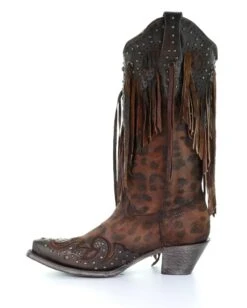 Corral Women's Cheetah And Fringe Western Boots -Ladies Western Cowboy Shop Untitled 1 0007 imgAlta07 7bf3e1e3 3803 4ee5 b0db b2db7c195867