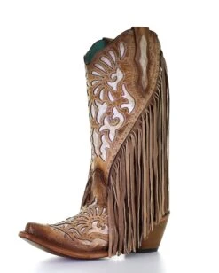 Corral Women's Inlay Fringe Western Boots -Ladies Western Cowboy Shop Untitled 1 0009 C3766 ALTA06