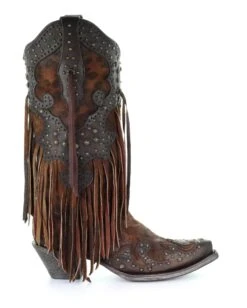 Corral Women's Cheetah And Fringe Western Boots -Ladies Western Cowboy Shop Untitled 1 0012 imgAlta01