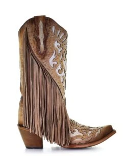 Corral Women's Inlay Fringe Western Boots -Ladies Western Cowboy Shop Untitled 1 0013 C3766 ALTA01