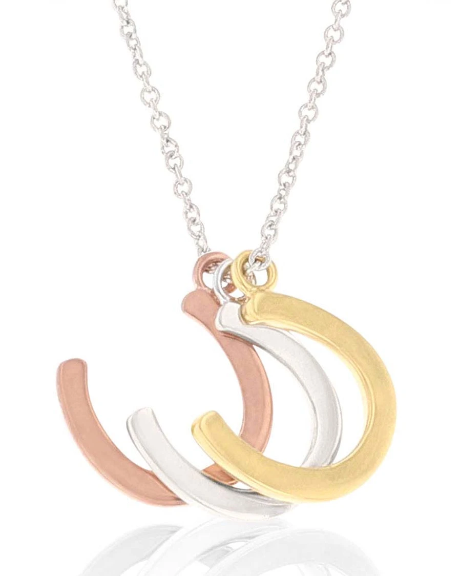 Montana Silversmiths Women's Trio Horseshoe Charm Necklace 4 Montana Silversmiths Women's Trio Horseshoe Charm Necklace - Image 2