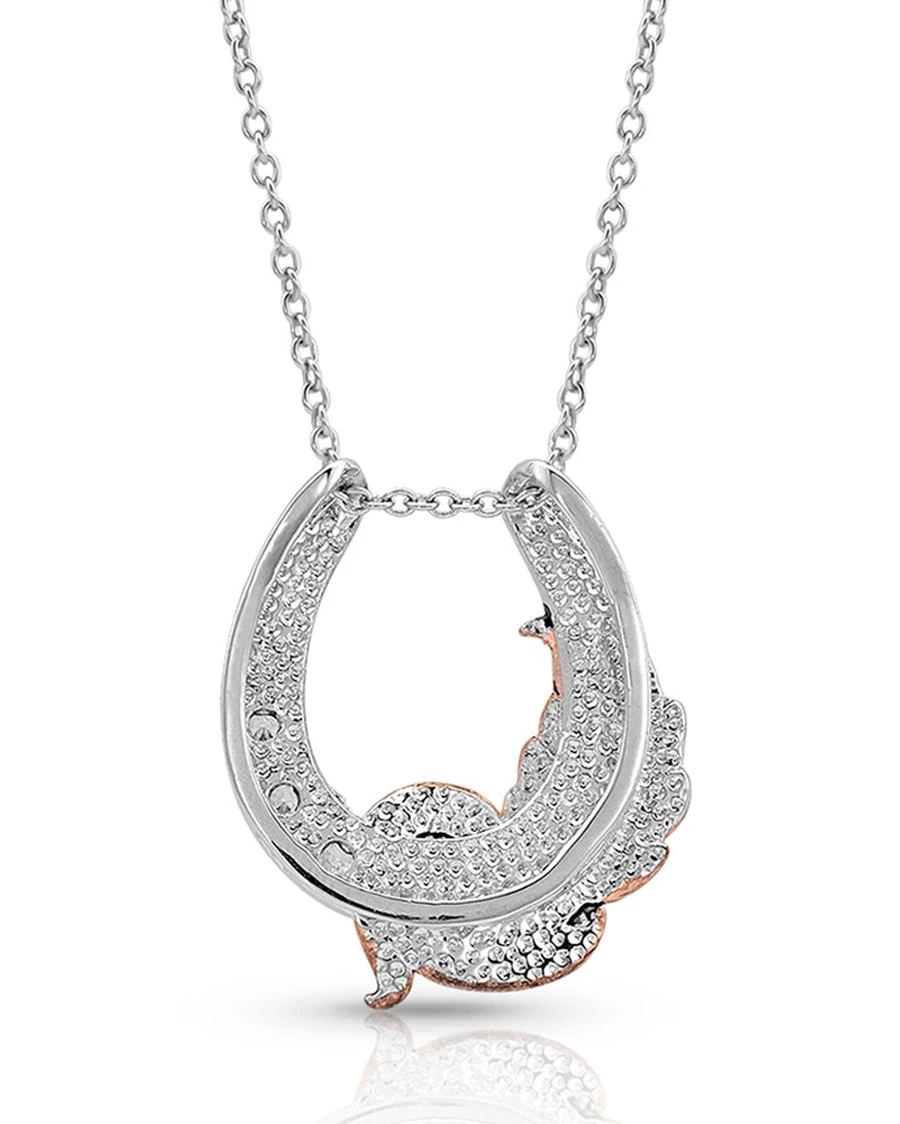 Montana Silversmiths Women's Natural Luck Horseshoe Necklace 4 Montana Silversmiths Women's Natural Luck Horseshoe Necklace - Image 2