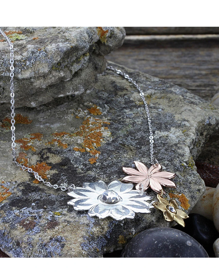 Montana Silversmiths Women's Treasure Sunrise Flower Necklace 4 Montana Silversmiths Women's Treasure Sunrise Flower Necklace - Image 2
