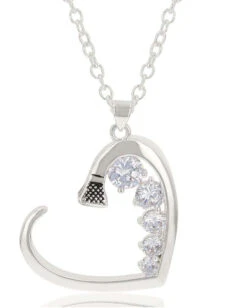 Montana Silversmiths Women's Good Heart Horseshoe Nail Necklace