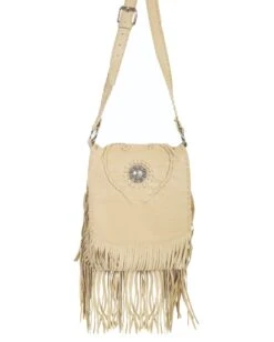 Scully Women's Crossbody Concho & Fringe Leather Purse