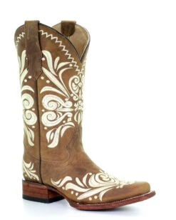Corral Women's Tan Embroidered Western Boots