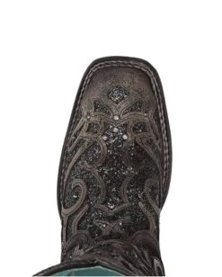 Corral Women's Glitter Inlay Square-Toe Boots -Ladies Western Cowboy Shop Untitled 6 0005 Layer1