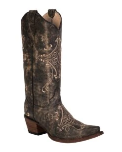 Corral Women's Crackle Embroidered Boots