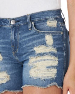 Wrangler Women's Denim Rx Fever Hula Stretch 4.5" Shorts -Ladies Western Cowboy Shop WRA202303 0003 RFA1405 BD03 RWBD PRD