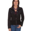 Scully Women's Lace Jean Jacket -Ladies Western Cowboy Shop scu 0004 HC465 BLK